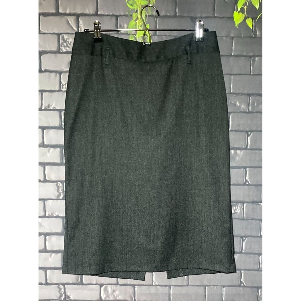 Vintage United Colors of Benetton Charcoal Wool Pencil Skirt 44
